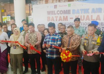 Inauguration Ceremony atau acara peresmian rute baru batik air di Lobi keberangkatan Bandara internasional Hang Nadim, Sabtu, 17 Februari 2024. (Foto: HMStimes).