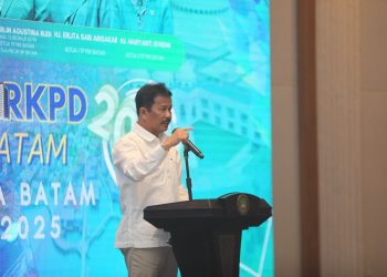 Kepala BP Batam, Muhammad Rudi membuka pelaksanaan Musrenbang Rencana Kerja Pemerintah Daerah (RKPD) Tingkat Kota Batam Tahun 2024, Rabu, 6 Maret 2024. (Foto: Humas BP Batam).