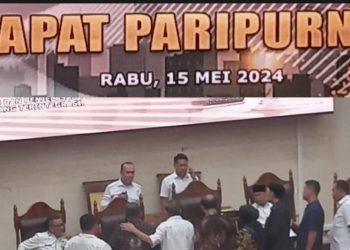DPRD Kota Batam gelar rapat paripurna di Ruang Sidang Utama DPRD Kota Batam, Selasa, 15 Mei 2024. (Foto: HMS).