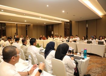 BP Batam menggelar Bimbingan Teknis (Bimtek) Penyusunan Analisis Perubahan Status Aset pada BP Batam di Hotel Santika Batam Center pada Selasa 4
Juni 2024. (Foto: Humas BP).