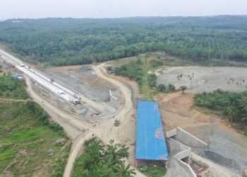 Jalur jalan tol Binjai - Pangkalan Brandan, Sumatera Utara. (Foto: Ist./Dok. PT Hutama Karya (Persero).