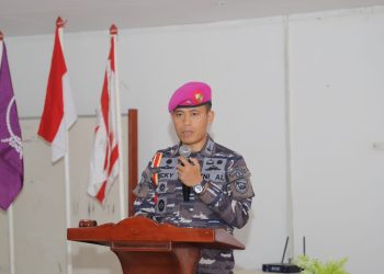 Komandan Pusat Latihan Tempur (Danpuslatpur) Marinir 9 Dabo Singkep, Mayor Mar Ricky Sandro, M.Tr.Opsla. (Foto: Paino/HMS).