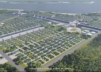 Denah Kampung Pengembangan Nelayan Maritime City yang akan dibangun di Tanjung Banon, Proyek Strategis Nasional Rempang Eco-City. (Foto: Humas BP).