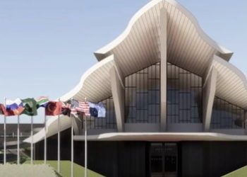 Sisi depan terminal Bandara IKN. (Foto: Ist./presidenri.go.id).