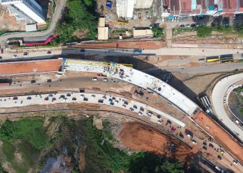 Progres pembangunan Flyover Sei Ladi mencapai 85 persen pengerjaannya. (Foto: Humas BP).