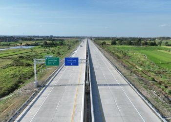 Jalan Tol Solo-Jogja segmen Klaten-Prambanan yang akan dibuka fungsional pada libur Nataru 2024/2025. (Foto: Ist./Jasa Marga).