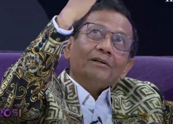 Eks. Menko Polhukam, Mahfud MD saat diwawancarai di acara ROSI di Kompas TV. ( Foto: Ist./ Tribunnews.com).