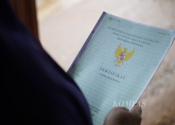 Sertifikat tanah.(Foto: Ist./ KOMPAS.Com).