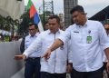 Gubernur Sumut, Bobby Nasution bersama Pj. Sekda Kota Medan Topan Obaja Putra Ginting (kiri) saat meninjau underpass HM Yamin di Medan, Sumatra Utara, 15 Januari 2025. (Foto: Ist./ tempo.co).