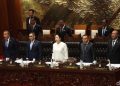Ketua DPR Puan Maharani (tengah) didampingi para wakil ketua saat pimpin rapat paripurna di Senayan. (Foto: Ist./ detik.com).