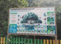 Spanduk yang menampilkan berbagai macam flora dan fauna yang ada di Desa Wisata Kampung Tua Bakau Serip, Nongsa, Kota Batam. (Foto : HMStimes./Holdan).