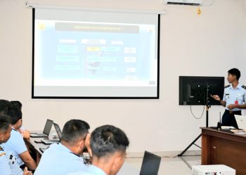 Pangkalan TNI AU Raden Sadjad (Lanud RSA) melaksanakan kegiatan penyegaran Administrasi Umum (Adminu) di ruang rapat Mako Lanud RSA. (Foto: HMS./Amin).