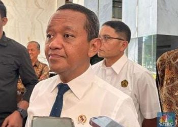 Menteri ESDM Bahlil Lahadalia usai rapat dengan Menkeu Sri Mulyani. (Foto: Ist./ CNBC Indonesia).