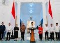 Presiden Prabowo Subianto (tengah) saat menyampaikan pernyataan pers setelah bertemu para pimpinan partai politik di Istana Jakarta, Minggu, 31 Agustus 2025. (Foto: Ist./ presidenri.go.id).