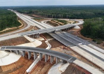 Jalan Tol Betung (Sp. Sekayu) – Tempino – Jambi Seksi 4 (Tempino–Ness). (Foto: Ist./Dok. Hutama Karya).