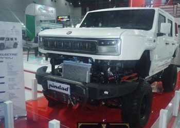 Kendaraan lapis baja listrik Pandu Maung MV3 buatan Pindad saat pameran Indo Defence 2024 Expo and Forum di JIExpo Kemayoran, Jakarta, Rabu, 11 Juni 2025. (Foto: Ist./ CNBC Indonesia).