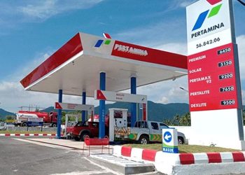 Stasiun Pengisian Bahan Bakar Umum (SPBU) milik Pertamina tempat penjualan BBM Eceran langsung ke konsumen. (Foto: Ist./Dok.Pertamina).