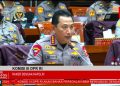 Kapolri Jenderal Listyo Sigit Prabowo saat Rapat Kerja dengan Komisi III DPR di Gedung Parlemen Senayan Jakarta, Senin, 26 Januari 2026. (Foto: Screenshot Youtube DPR RI).