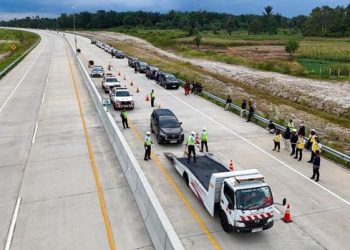 Ruas Jalan Tol Sinaksak - Simpang Panei di Sumatra Utara. (Foto: Ist./Dok. Hutama Karya).