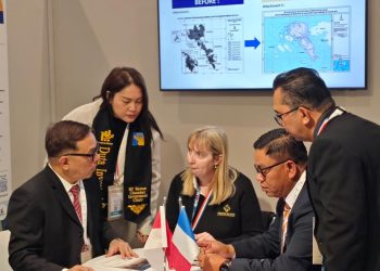 Anggota/Bidang Deputi Bidang Investasi dan Pengusahaan BP Batam, Fary Djemy Francis, tampil sebagai pembicara di  pameran Euromaritime 2026 di Marseille, Prancis. (Foto: Humas BP).