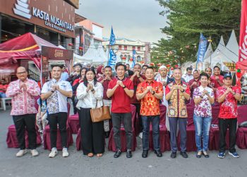 Perayaan imlek disambut dengan Night Party Nagoya Lantern Festival di Citywalk. (Foto: Humas BP).
