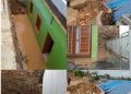 Rumah warga rusak akibat batu miring yang ambruk. (Foto: Dok.pribadi).