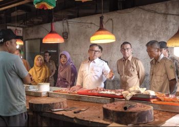 Wakil Gubernur Kepulauan Riau, Nyanyang Haris Pratamura saat meninjau ketersediaan dan stabilitas harga pangan di Pasar Aviari, Kota Batam (Dok: Diskominfo Kepri)