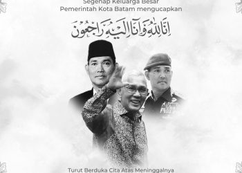 Ucapan turut berduka cita kepada alm. Try Sutrisno dari Wali Kota Batam. (Foto: Diskominfo).