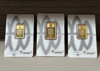 Logam mulia emas batangan Antam. (Foto: Ist./ Metrotvnews.com).