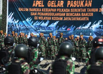 Prajurit TNI saat mengikuti apel gelar pasukan di Monas, Jakarta, Jumat, 20 November 2020. (Foto: Ist./ merdeka.com).