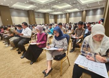 Sebanyak 350 peserta mengikuti ujian bahasa Jerman level A1 secara serentak di Kabupaten Majalengka, Minggu, 15 Maret 2026. (Foto: Istimewa)