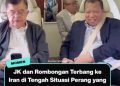 Capture video yang beredar dengan narasi JK terbang ke Iran dibantah Juru Bicara Husain Abdullah. (Foto: Ist./ makassar.terkini.id).