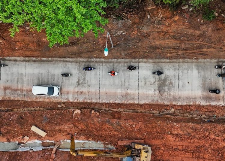 Kondisi jalan Gajah Mada yang sudah selesai diperbaiki. (Foto: Humas BP).
