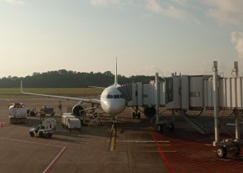 Maskapai penerbangan lokal saat berada di Bandara Hang Nadim Batam (Foto: Putra Gema Pamungkas)