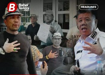 Andi Kusama (kiri), Gubernur Babel Hidayat Arsani (kanan). (Foto: Ist./ babelterkini.com).