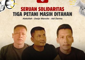 Tiga petani Aceh yang masih dilakukan penahanan buntut konflik agraria (Dok: Konsorsium Pembaruan Agraria)