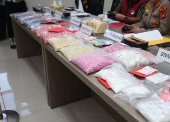 Barang bukti narkotika yang diamankan Ditresnarkoba Polda Kepri (Foto: Putra Gema Pamungkas)