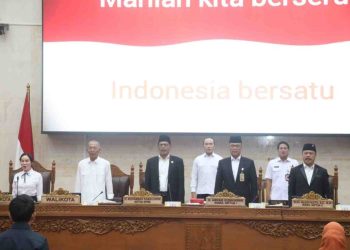 Rapat paripurna penyampaian capaian prestasi pertahankan opini WTP selama 14 tahun. (Foto: Humas DPRD).