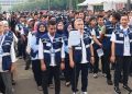 Sebanyak 300 Personel Gabungan yang disiapkan untuk Eksekusi Hotel Sultan diitandai dengan kenakan atribut seragam.(Foto: Ist./Dok. PPKGBK).