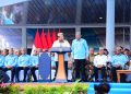 Presiden Prabowo Subianto saat memberikan sambutan pada puncak kegiatan Pekan Nasional (PENAS) Petani dan Nelayan XVII Tahun 2026 di kawasan GORR David-Tony, Limboto, Kabupaten Gorontalo, Rabu, 24 Juni 2026. (Foto: Ist./ Diskominfotik).