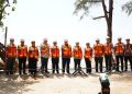Peresmian pendaratan sistem kabel bawah laut yang menghubungkan Indonesia dan Singapura. (Foto: Humas BP).