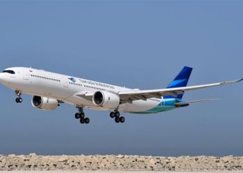 Salah satu jenis pesawat Garuda Indonesia yang dioperasionalkan penerbangan nasional. (Foto: Ist./dok.Garuda).