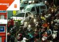 Antrean pengendara untuk mengisi BBM di sebuah SPBU di Jakarta. (Foto: Ist./ tempo.co).