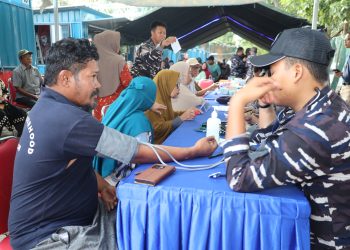 Kegiatan Bakti Kesehatan dan Bakti Sosial di areal UMKM Primkopal Kodaeral IV Batam, Kamis, 30 Juli 2026. (Foto: Ist./dok.Dispen Kodaeral IV).