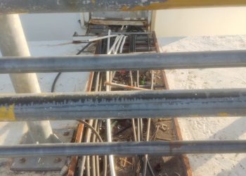 Kondisi pemotongan kabel di jembatan Barelang. (Foto: Humas BP).