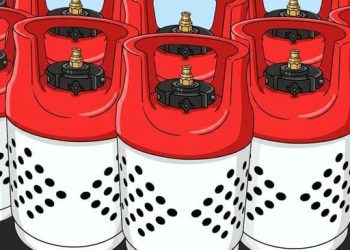 Deretan Tabung CNG Merah Putih 3kg sudah siap dipasarkan. (Foto: Ist./ CNBC Indonesia)