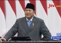 Presiden Prabowo Subianto saat sampailan Pidato Kenegaraan Dalam Rangka Penyampaian RAPBN 2026 Beserta Nota Keuangan di Gedung Nusantara, Kompleks Parlemen, Senayan, Jakarta, Jumat, 14 Agustus 2026. (Foto: Ist./Tangkapan layar YouTube).