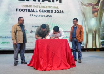 Penutupan Batam Prime Internasional football series di Ballroom Pacific Hotel. (Foto: Humas BP).