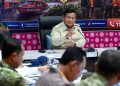 Presiden Prabowo Subianto pimpin rapat di Posko Karhutla Sumsel (Foto: Ist./ presidenri.com) .