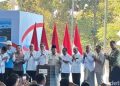 Presiden Prabowo Subianto (berpeci) saat meresmikan groundbreaking Program Pembangkit Listrik Tenaga Surya (PLTS) 100 GWp di Gilimanuk - Bali, Selasa, 25 Agustus 2026. (Foto: Ist./ detikcom).
